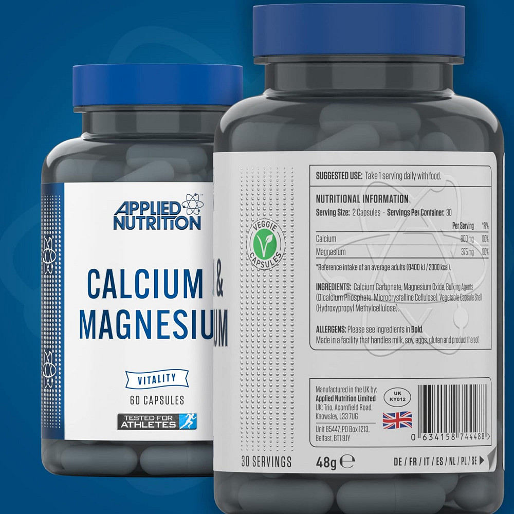 Кальцій і магній Applied Nutrition CALCIUM &amp; MAGNESIUM 60 CAPSULES Луцьк - фото 2