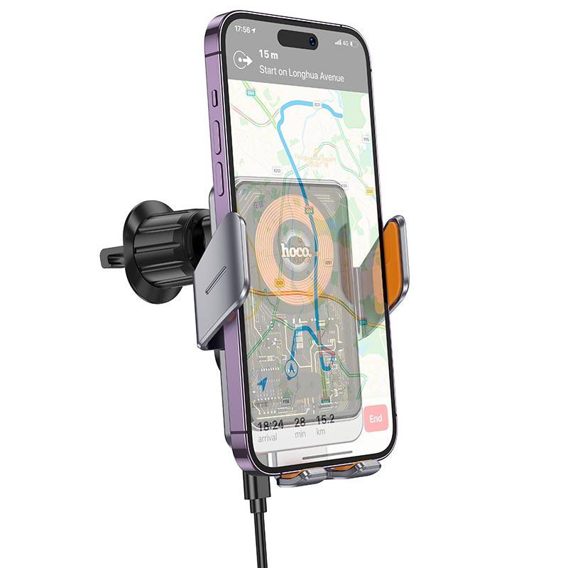 Автотримач для телефона з БЗП HOCO HW7 Transparent Discovery Edition wireless fast charging car holder(air Одеса - фото 7