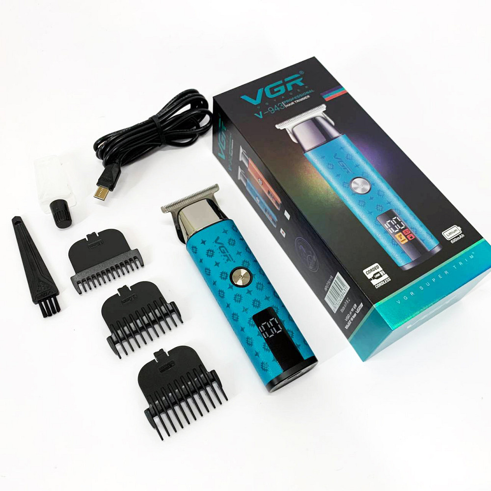 Триммер для стрижки волос мощный VGR, Машинка для стрижки аккумуляторная с насадками ZF-17 Львов - изображение 13