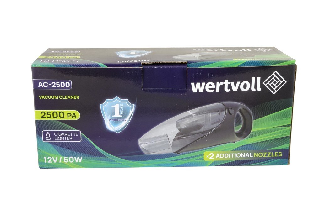 WERTVOLL Пилосос автомобільний WERTVOLL 2500 PA 12 V 5 A 60 Вт пилозбірник 0,3 л сухе та вологе Коломыя - изображение 8