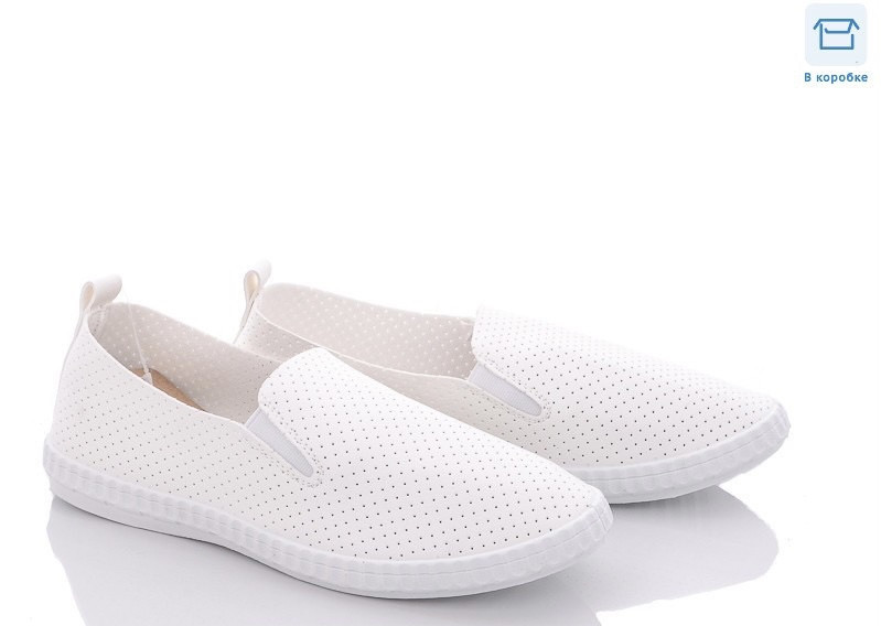Yzy Мокасини балетки жіночі білі весна-літо зі штучної шкіри з перфорацією YZY B2109-2 р. 36-41 Коломия - фото 8