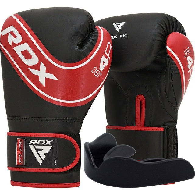 Боксерські рукавиці RDX 4B Robo Kids Red/Black 6 унцій (капа в комплекті) Каменское - изображение 1