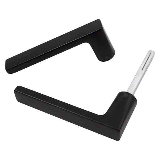 Дверна ручка на розетті Nuda Baar чорний матовий R ф/з Київ