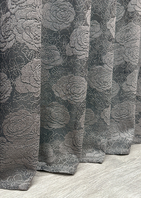 Тюль VR-Textil 1640т Greta Жакард Графітовий 300х270 см (42-0602) Київ - фото 7