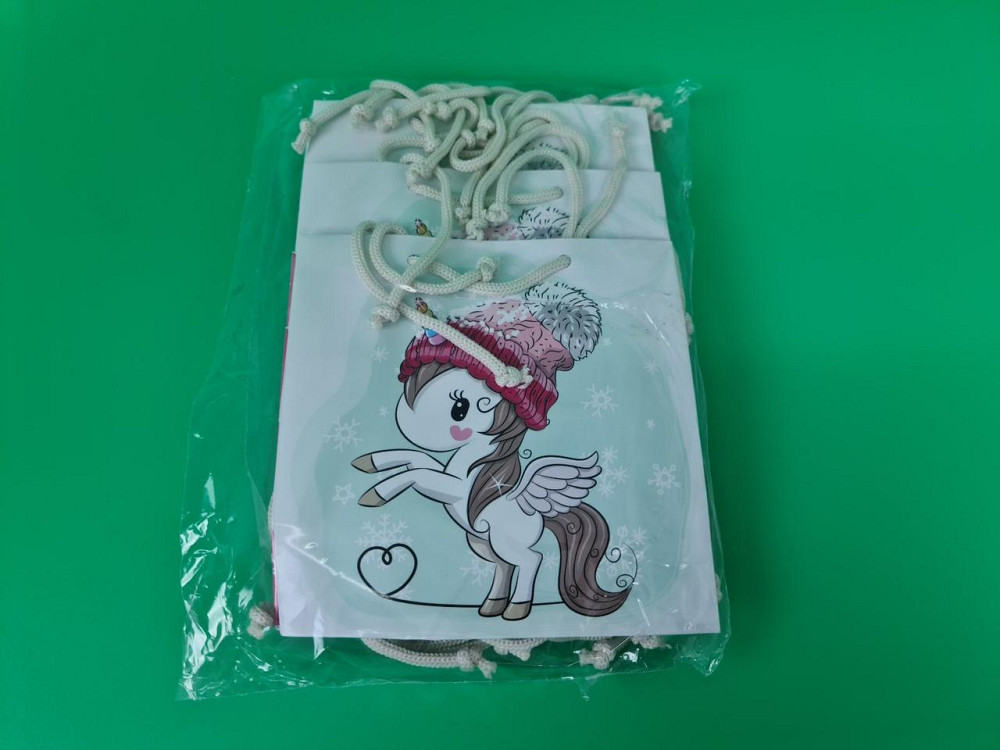 Новогодние, бумажные ,подарочные  пакеты с ручкой Чашка 16/16/8-009 (12 шт) Харьков - изображение 4