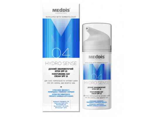 Денний зволожуючий крем Hydrosense SPF 15 Meddis 30 мл Київ