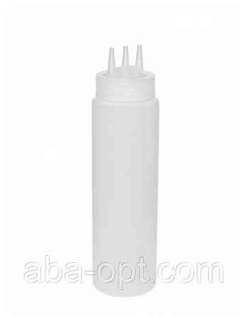 Диспенсер пластиковий для соусів із трьома носиками V 700 мл Білий (шт). Одеса