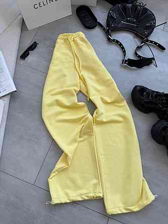 Женские базовые брюки - джоггеры турецкая петля пенье Банановый Одесса