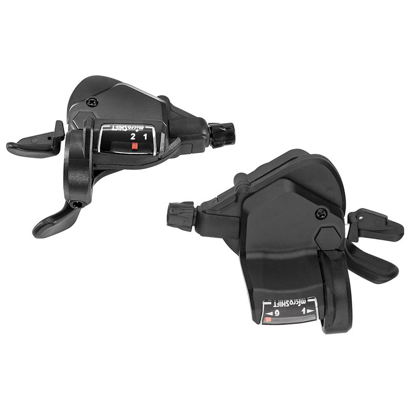 Манетки MicroSHIFT 2x9s (пара) с индикатором, тросики L2140/1700 Львов - изображение 1