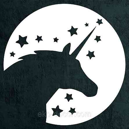 Декоративное настенное Панно «Единорог», Декор на стену 70*70 см, Белый Киев