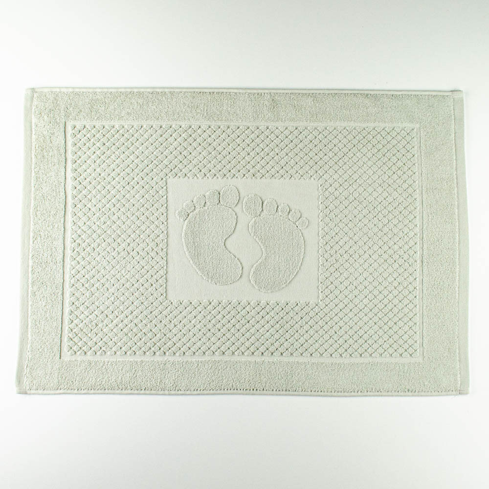 Махровий рушник жакардовий для ніг GM Textile 50х70см 600г/м2 (Світло-сірий) Суми - фото 1