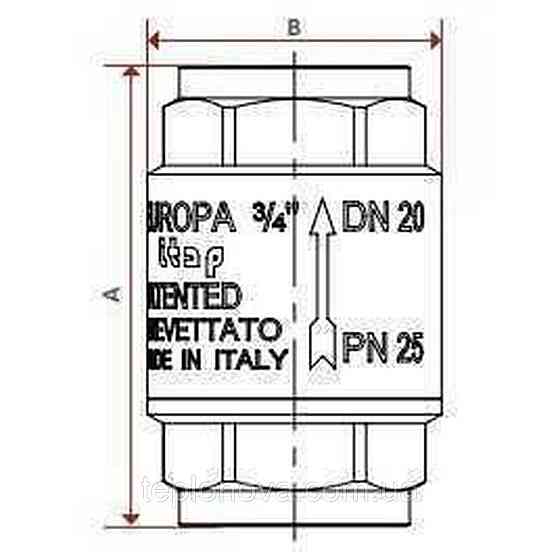 Клапан зворотного ходу води ITAP 2| EUROPA 100 Чернівці