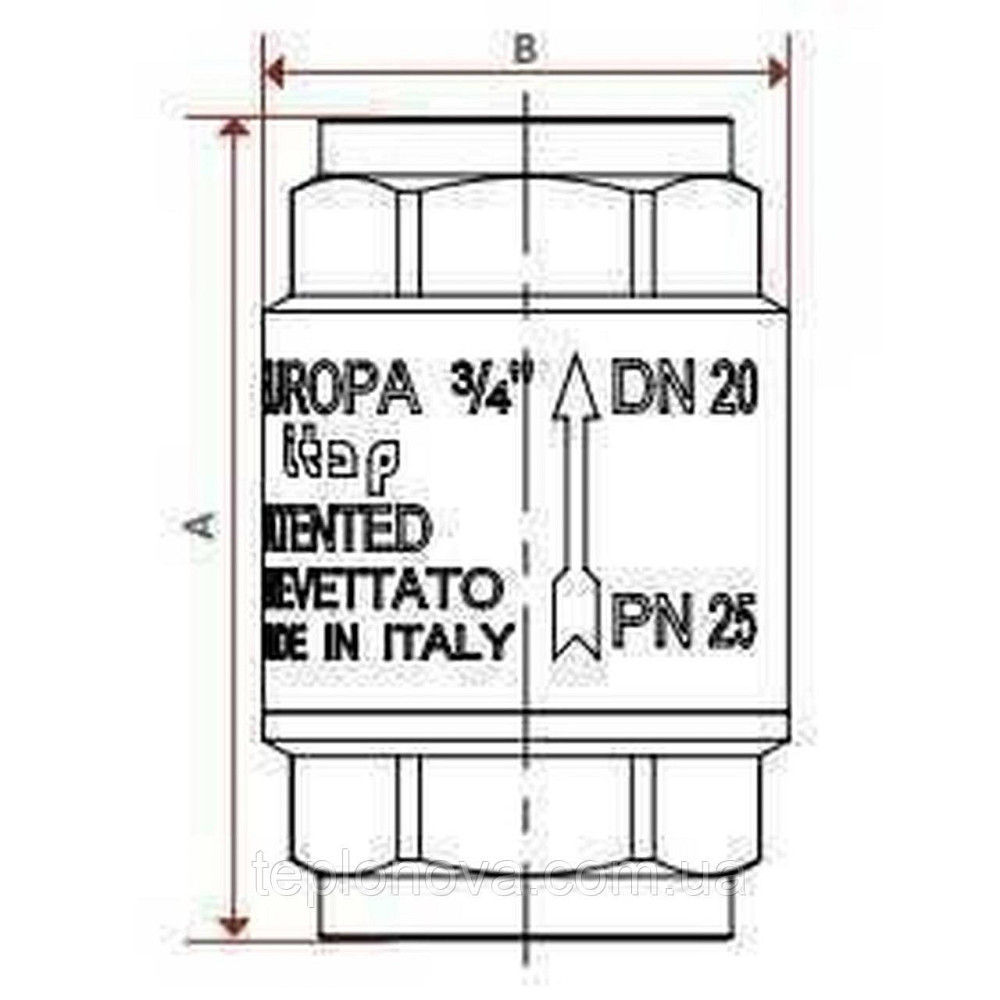 Клапан зворотного ходу води ITAP 2| EUROPA 100 Чернівці - фото 4