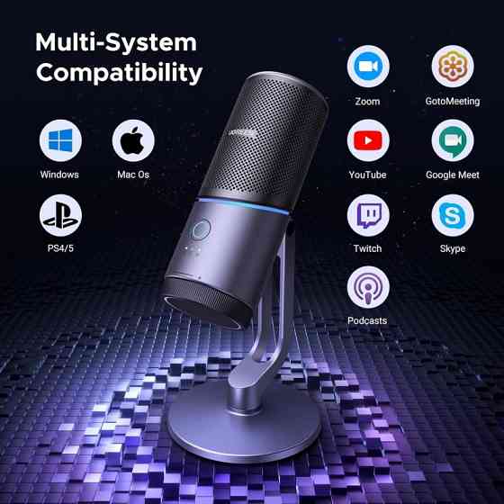 Мікрофон UGREEN CM769 Desktop USB Microphone RGB 24-bit 96kHz ANS Одеса