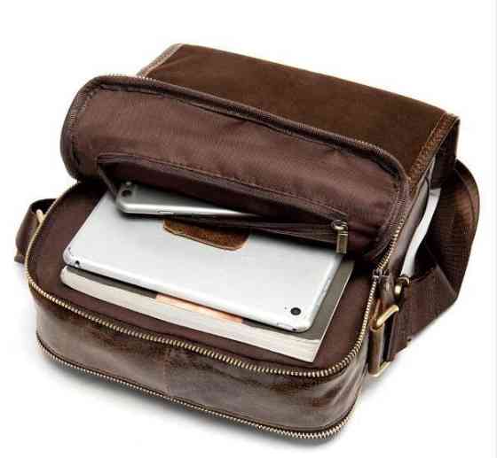 Вертикальная сумка мужская Vintage 14863 Коричневая Киев
