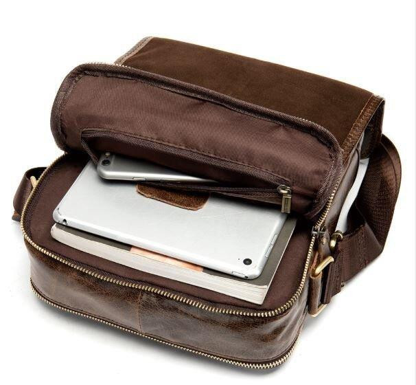 Вертикальная сумка мужская Vintage 14863 Коричневая Киев - изображение 1