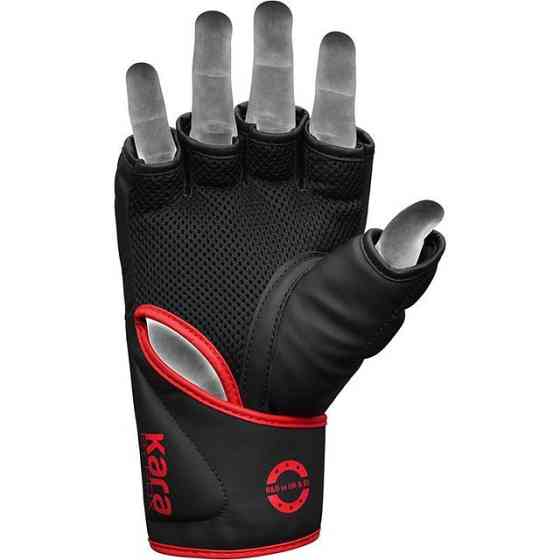 Рукавиці ММА RDX F6 KARA Matte Red XL (капа в комплекті) Кам'янське