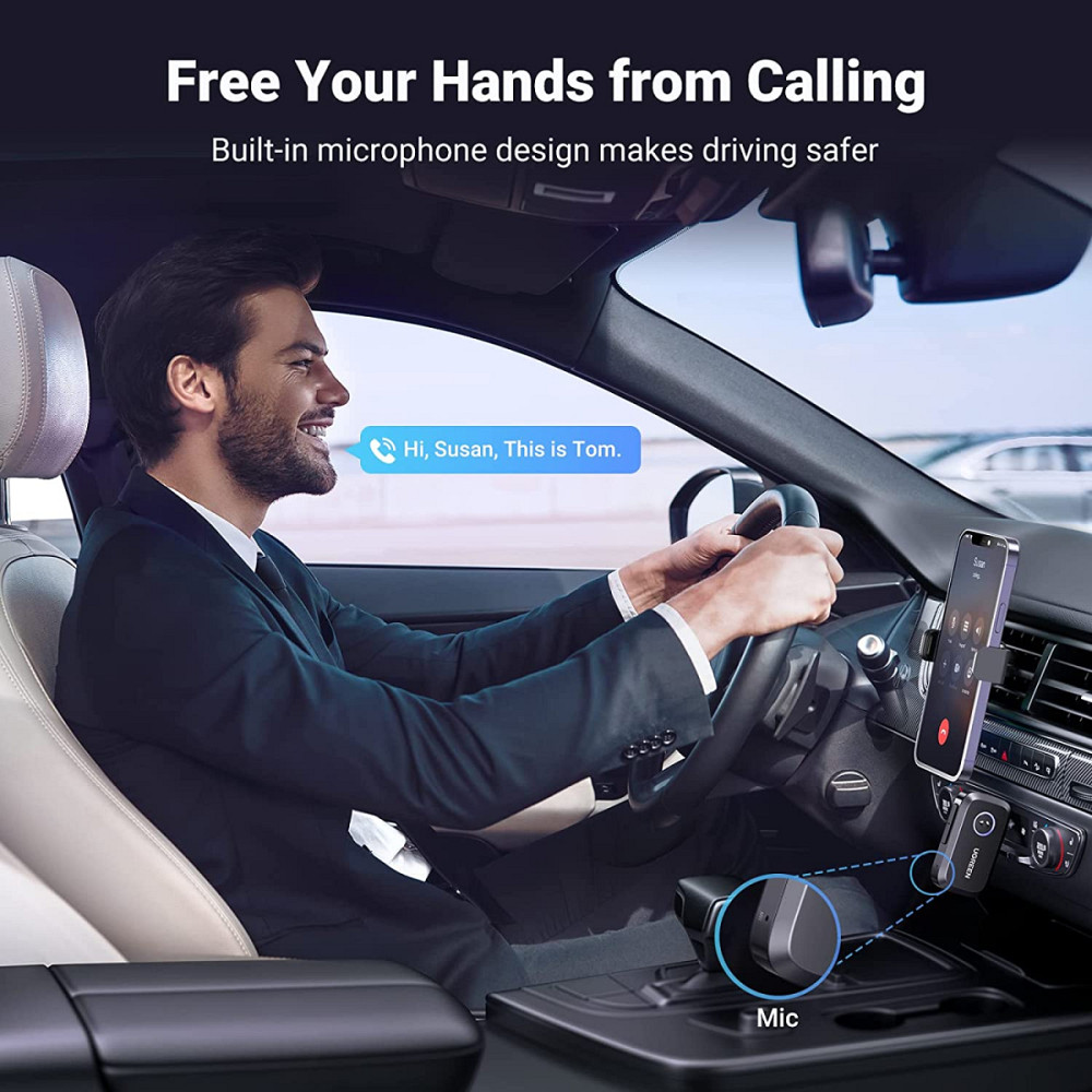 Bluetooth 5.3 приймач UGreen CM596 з AUX-виходом, мікрофоном для автомагнітол, дом.театров 90748 Николаев - изображение 7