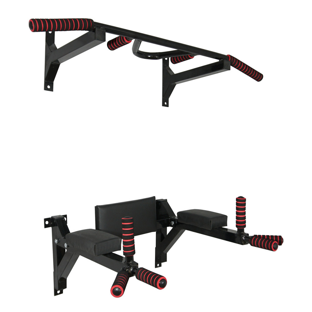 Турник брусья пресс стационарный 3 в 1 KZ-552 Спортивные стенки и турники для дома Черный Киев - изображение 1