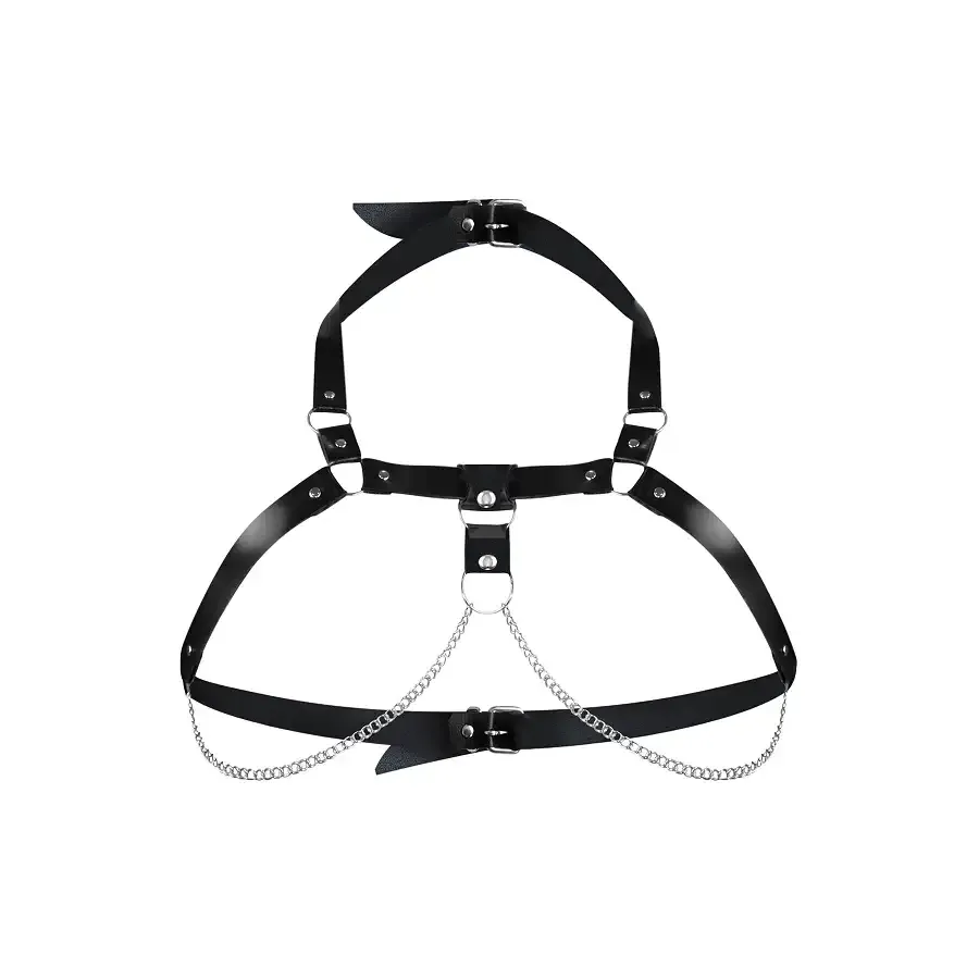 Жіноча портупея з натуральної шкіри Art of Sex - Virginia, колір Чорний, розмір L-2XL Львов - изображение 3