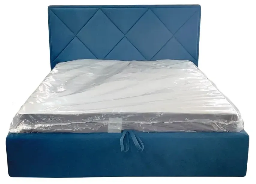 Ліжко BNB Pallada Premium 120 х 200 см Simple З додатковою металевою цільнозварною рамою Синій Київ - фото 2
