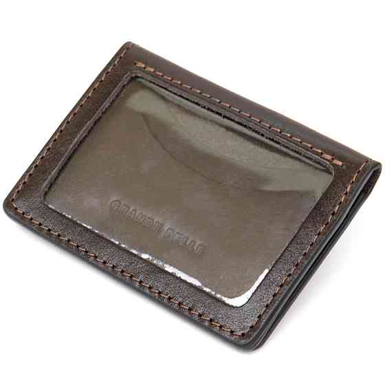 Кожаная визитница Коричневый (GRANDE PELLE) Киев