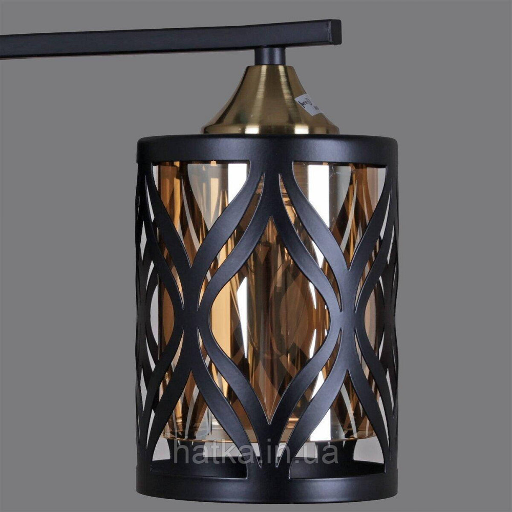 Люстра стельова у вітальню Sirius B N5942/4 BK+COP на 4 плафони Київ - фото 2