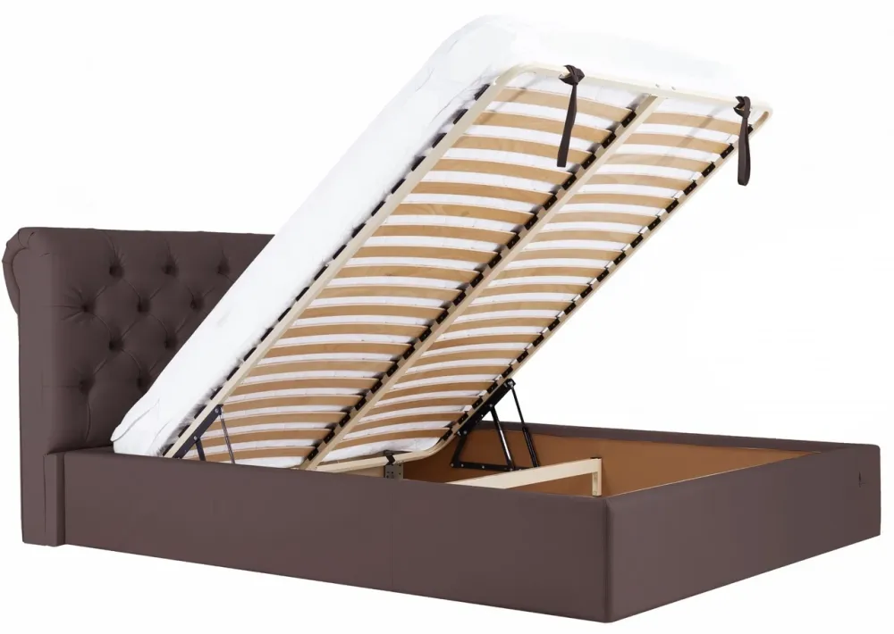 Кровать London Comfort 140 х 190 см Fly 2231 С подъемным механизмом и нишей для белья Темно-коричневый Киев - изображение 8