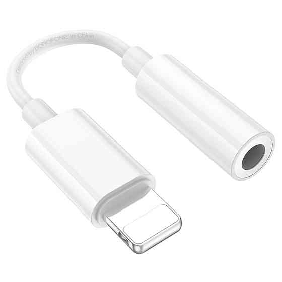 Адаптер BOROFONE BV21 для подключения наушников iPhone белый Киев