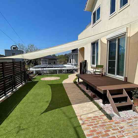 Тент навес затеняющий прямоугольный 3х5м сетка (Молочный) Киев