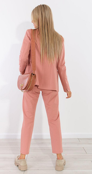 Трикотажний брючний костюм із піджаком Київ - фото 3