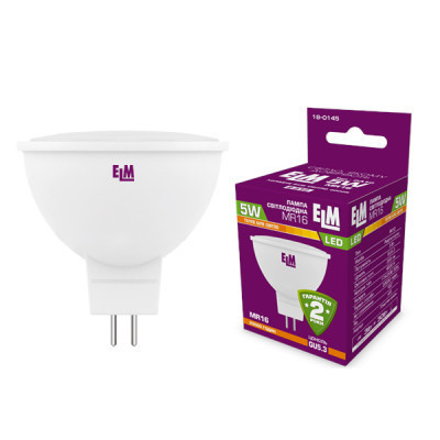 Лампочка ELM MR16 5W PA10 GU5.3 3000K (18-0145) Вінниця - фото 1