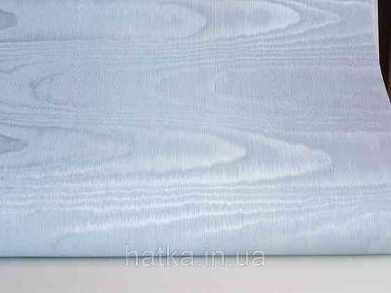 Шпалери вінілові на паперовій основі Sirpi Italian Silk 7 хвилясті смуги зріз дерева сині з сріблом Київ