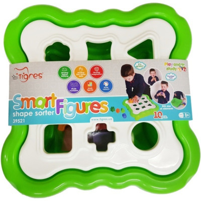 Розвиваюча іграшка Tigres сортер Розумні фігурки 10 елементів (св.зелений) (39521) Вінниця - фото 2