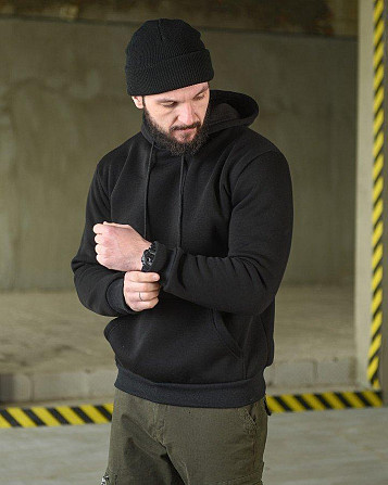 Худи CELEO на флисе black ВТ3850 Киев - изображение 5
