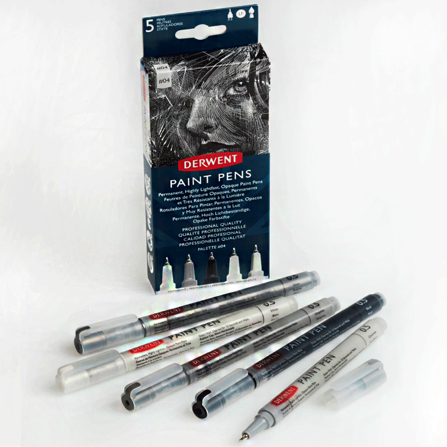 Набор цветных ручек PAINT PEN PALETTE No4 5шт Derwent Киев - изображение 4