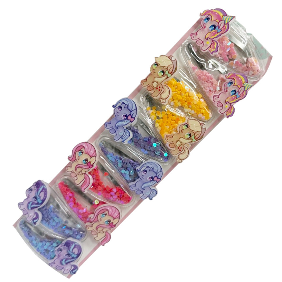 Дитячий затискач для волосся "Міні єдинороги" 0109-126, 10 штук Вінниця - фото 1