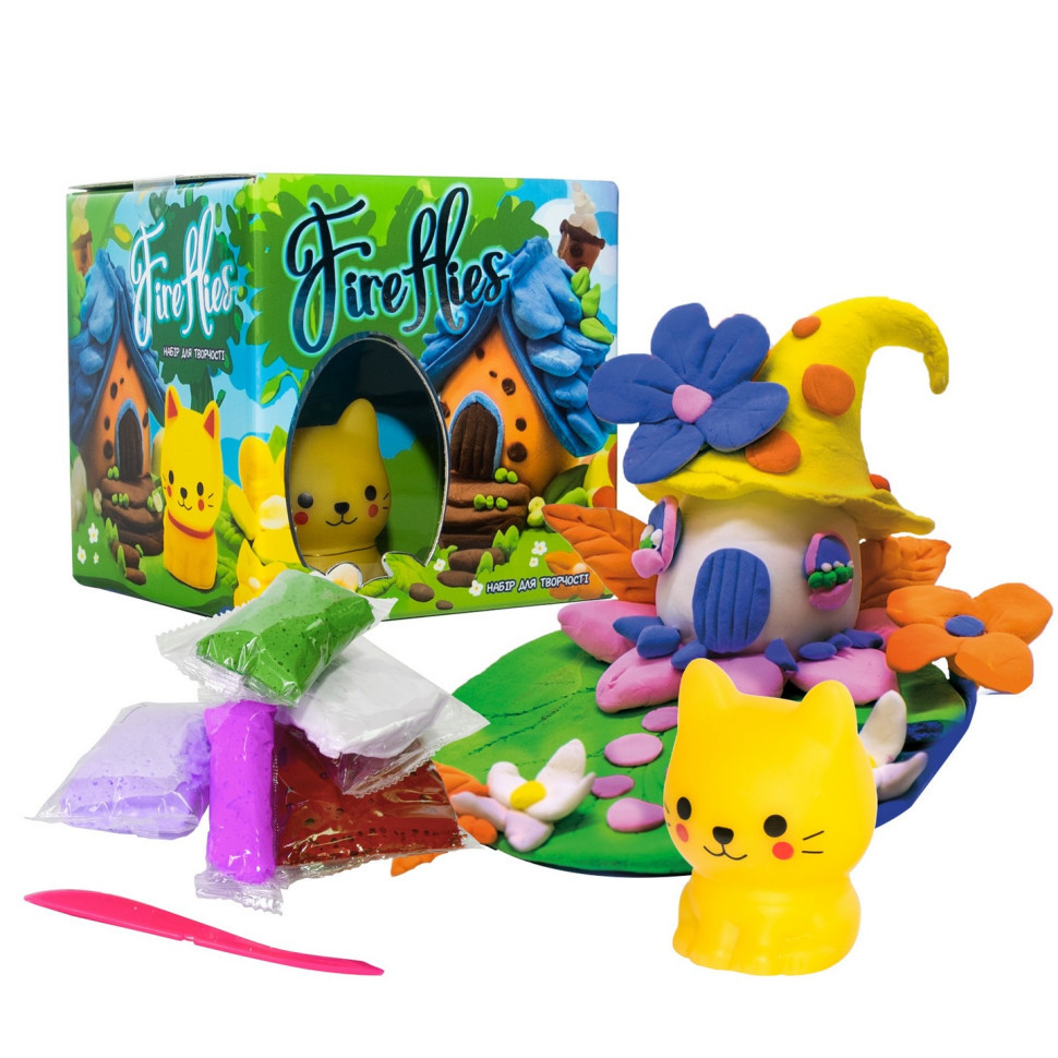 Набір для творчості "Fireflies - кошеня" 30411 світильник, маса для ліплення Вінниця - фото 2