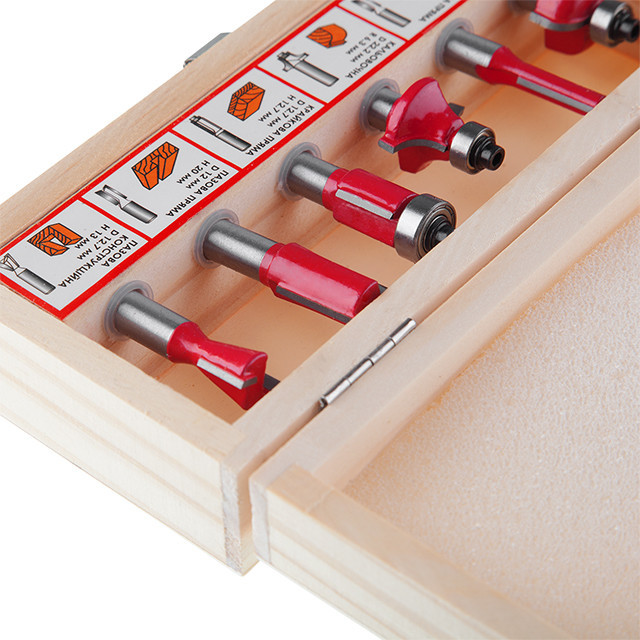 Набір фрез INTERTOOL HT-0072 кінцевих по деревині, 6 шт. - фрези для обробки дерева Львів - фото 5