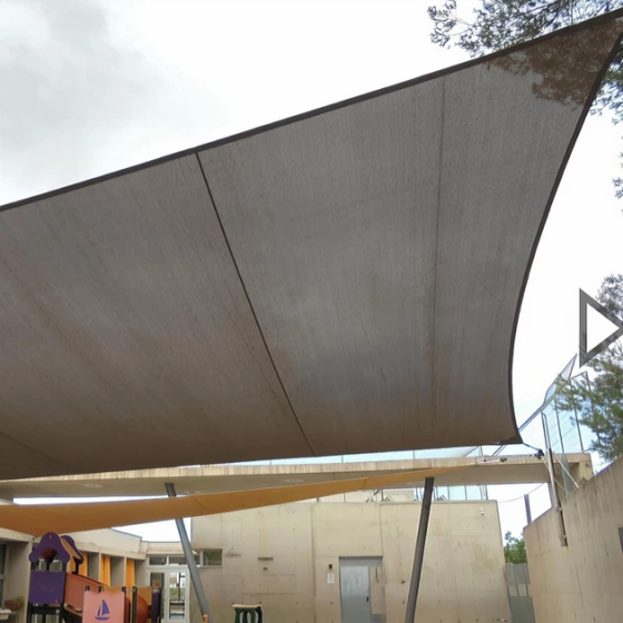 Тент навес затеняющий квадратный 4х4м Сетка (Серый) Киев