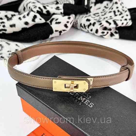 Тонкий жіночий ремінь (280-1) тауп Київ