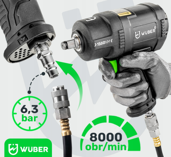 Гайковерт пневматичний ударний 1560Нм 1/2 Wuber (Польща) Київ
