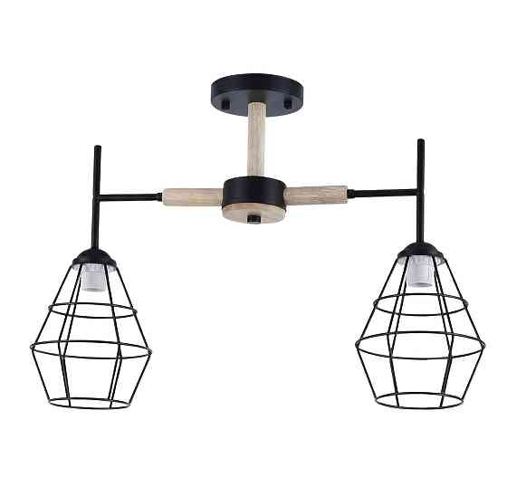 Люстра стельова на 2 плафони VALESO XL25017-2 для спальні та коридору Чорний XL25017-2 Коломыя