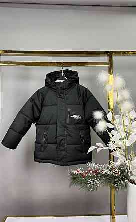 Детская зимняя черная курточка для мальчика на холофайбере 122,128 Николаев