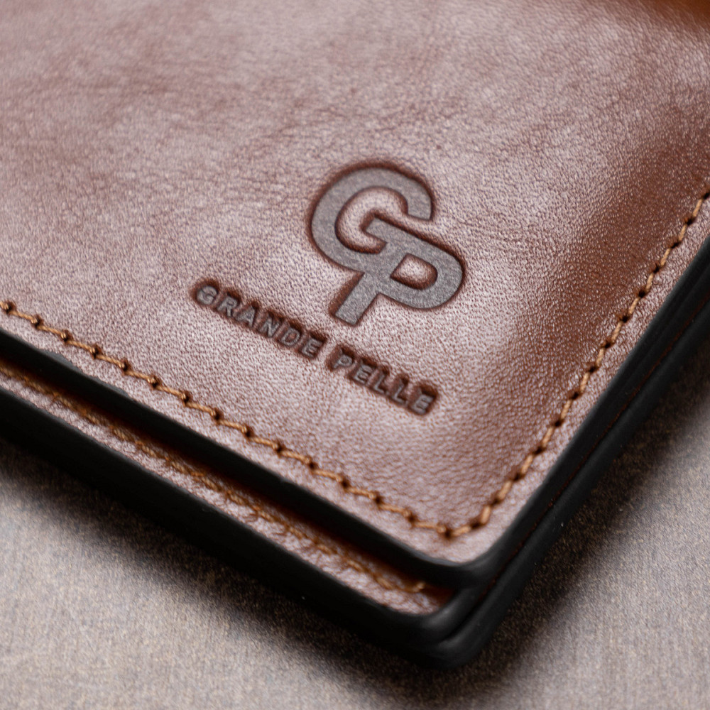 Шкіряна обкладинка для прав GRANDE PELLE 11538 Коричневий Київ - фото 8