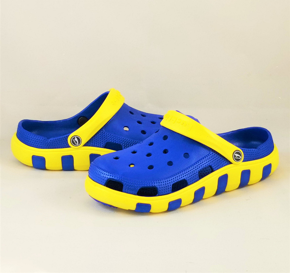 Чоловічі капці CROC$ Жовто-блакитні Крокси Шльопанці Сині (розміри: 40,41,42) Дніпро - фото 10