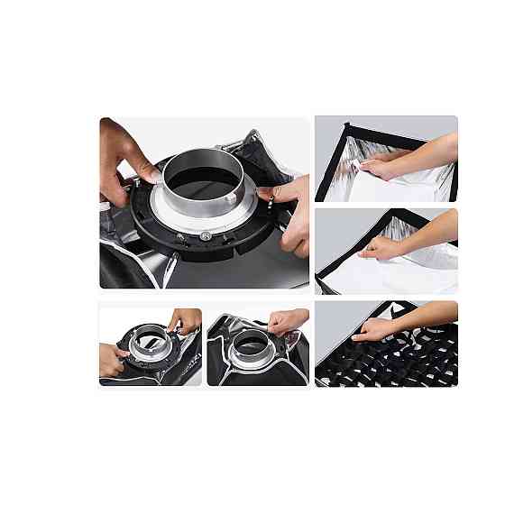 Софтбокс квадратний 45см стільники Bowens Ulanzi AS-4545 Київ