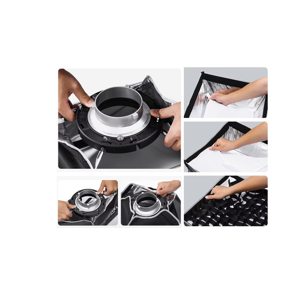 Софтбокс квадратний 45см стільники Bowens Ulanzi AS-4545 Київ - фото 2