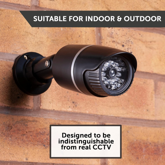 Камера-муляж Defender CCTV с 25 ИК LED, фальшивая камера видеонаблюдения для улицы и помещения, черная Киев