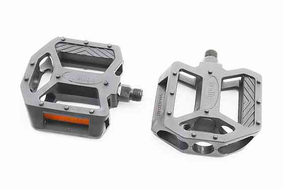 Педалі BMX 9/16" (108x105x28mm) пластикові, чорні LU-P9 Київ